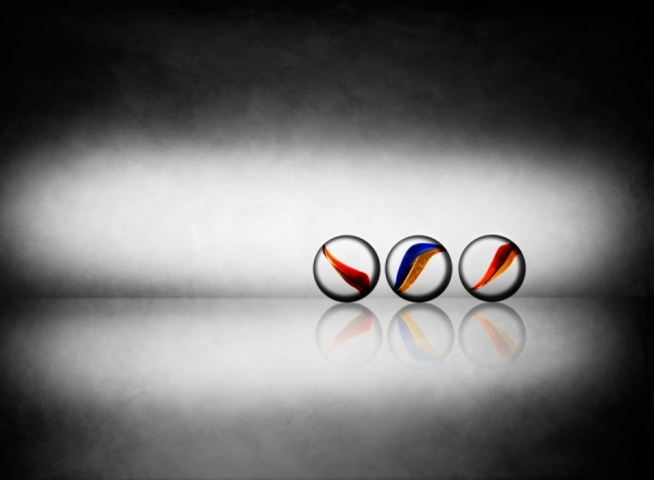 Photograph Chris Bailey Marbles on One Eyeland